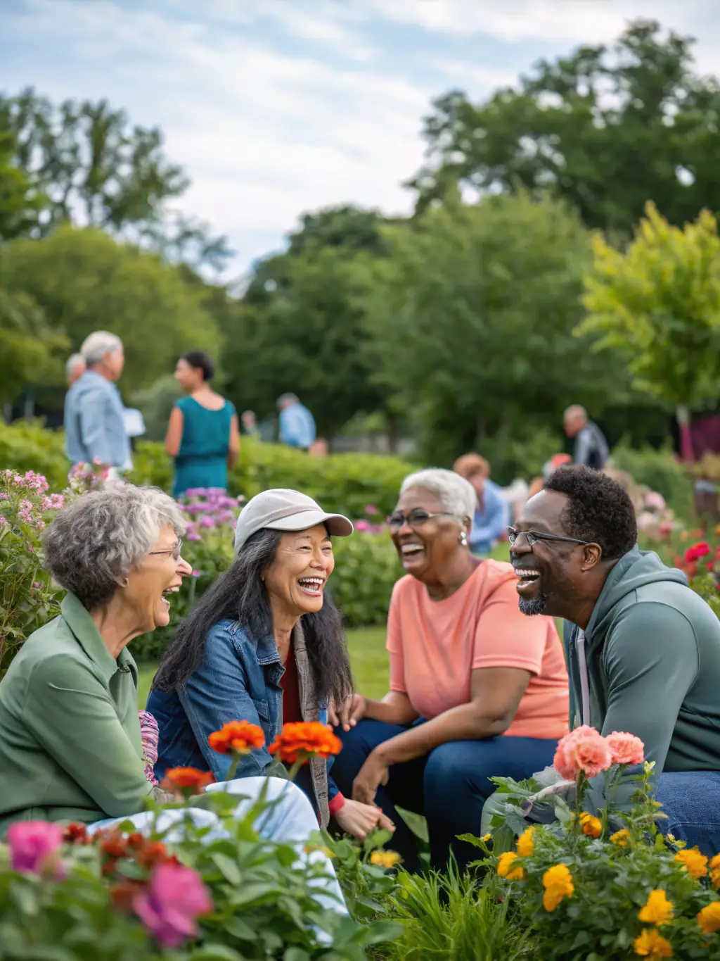 An image depicting a diverse group of people enjoying a DYNAMIC EVENTS outdoor concert, highlighting the cultural enrichment and community engagement.